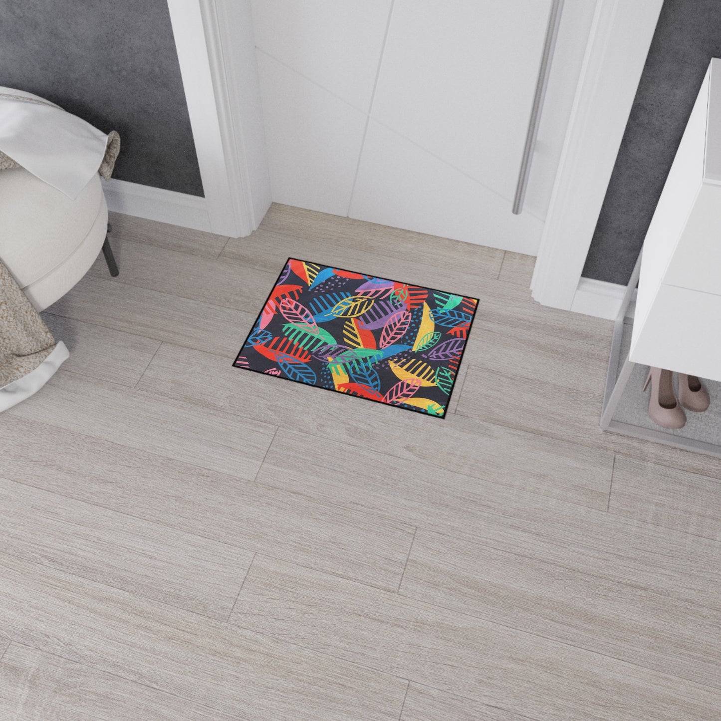 Vibrant Leaf Pattern Heavy Duty Floor Mat