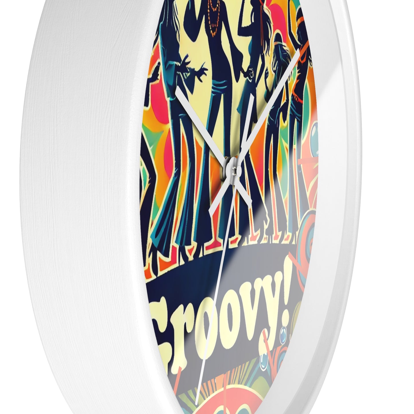 Groovy Retro Wall Clock - Vibrant 70s Dance Theme Decor