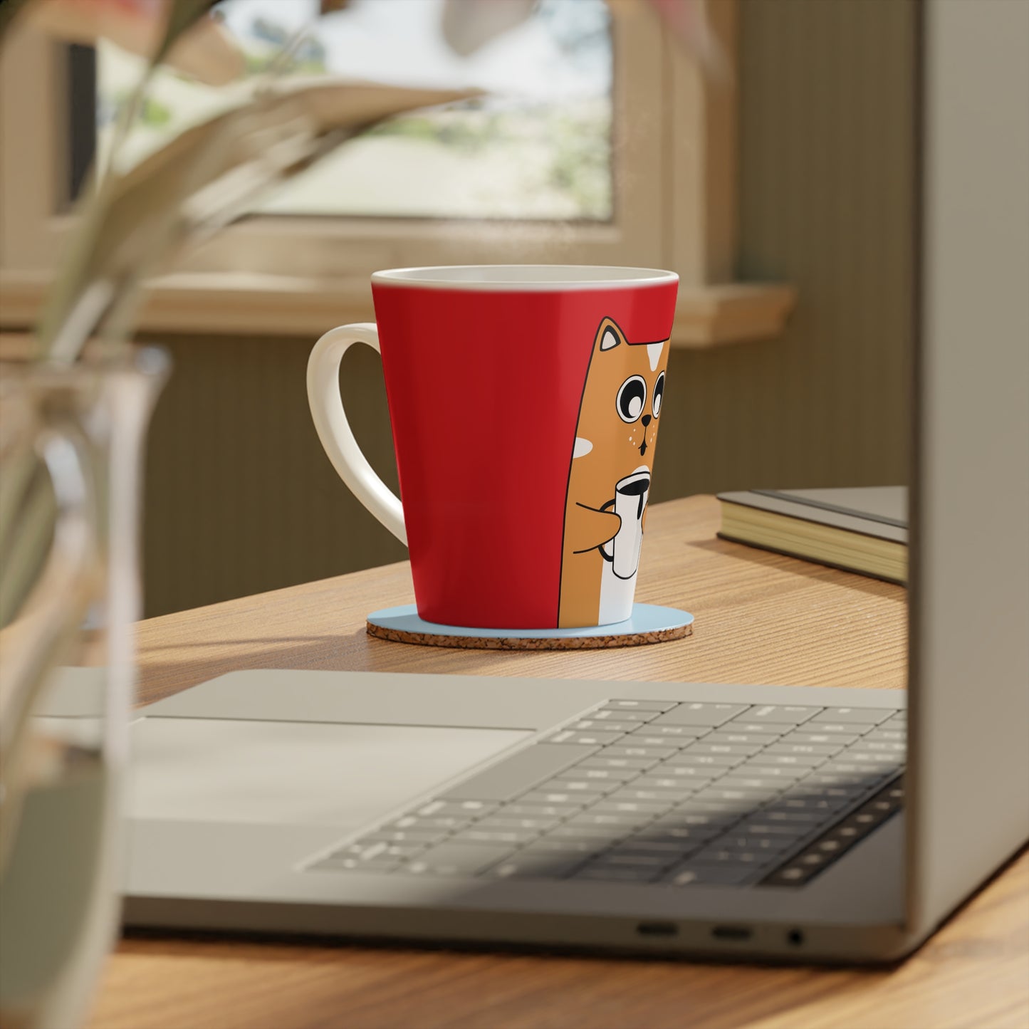Cute Cat Latte Mug - 12oz Ceramic Coffee Cup for Cat Lovers