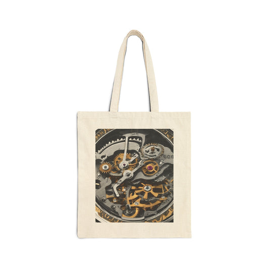 Mechanics Inspired Cotton Canvas Tote Bag - Stylish & Functional for Everyday Use