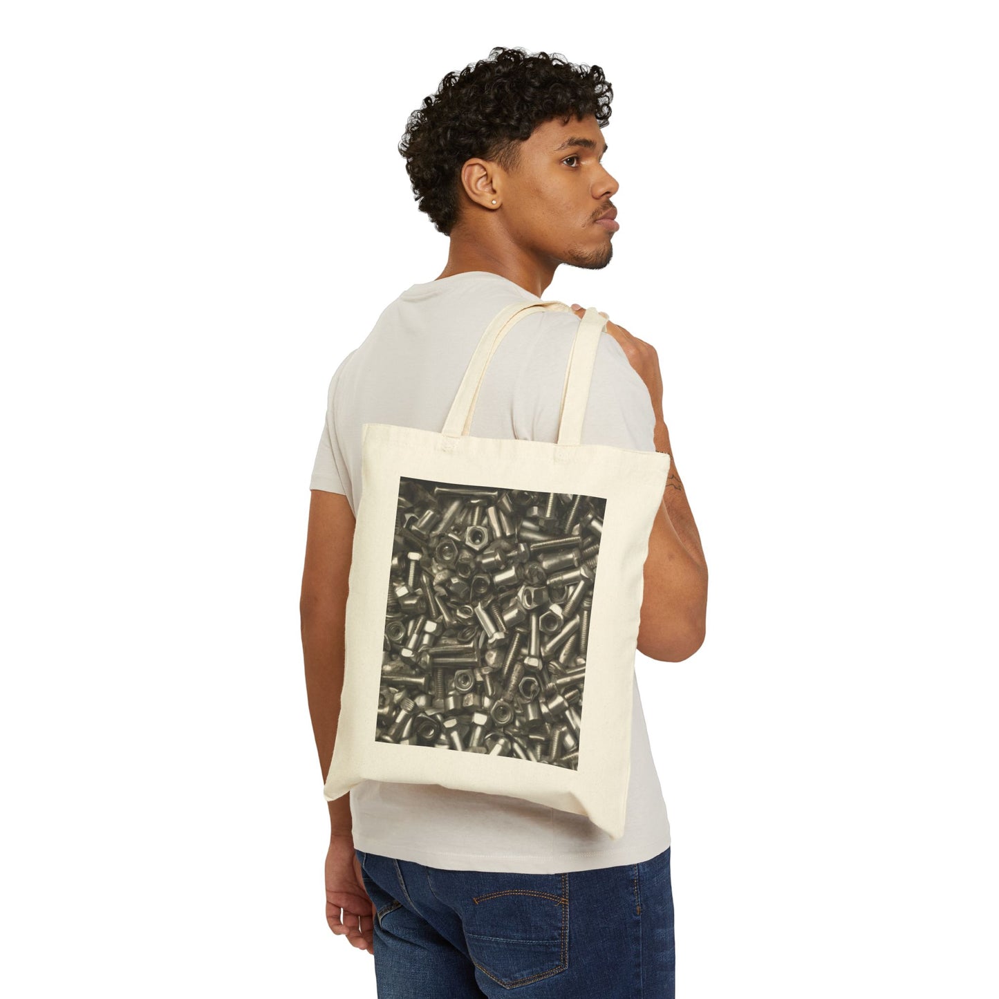 Industrial Chic Cotton Canvas Tote Bag | Perfect for Everyday Use