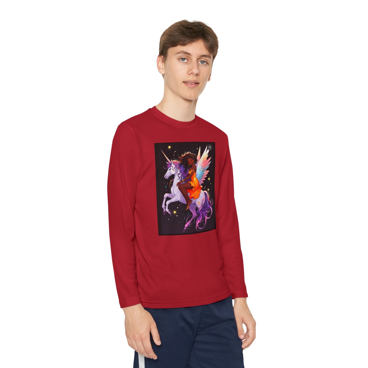 Magical Unicorn Youth Long Sleeve Tee - Vibrant Fantasy Design for Kids