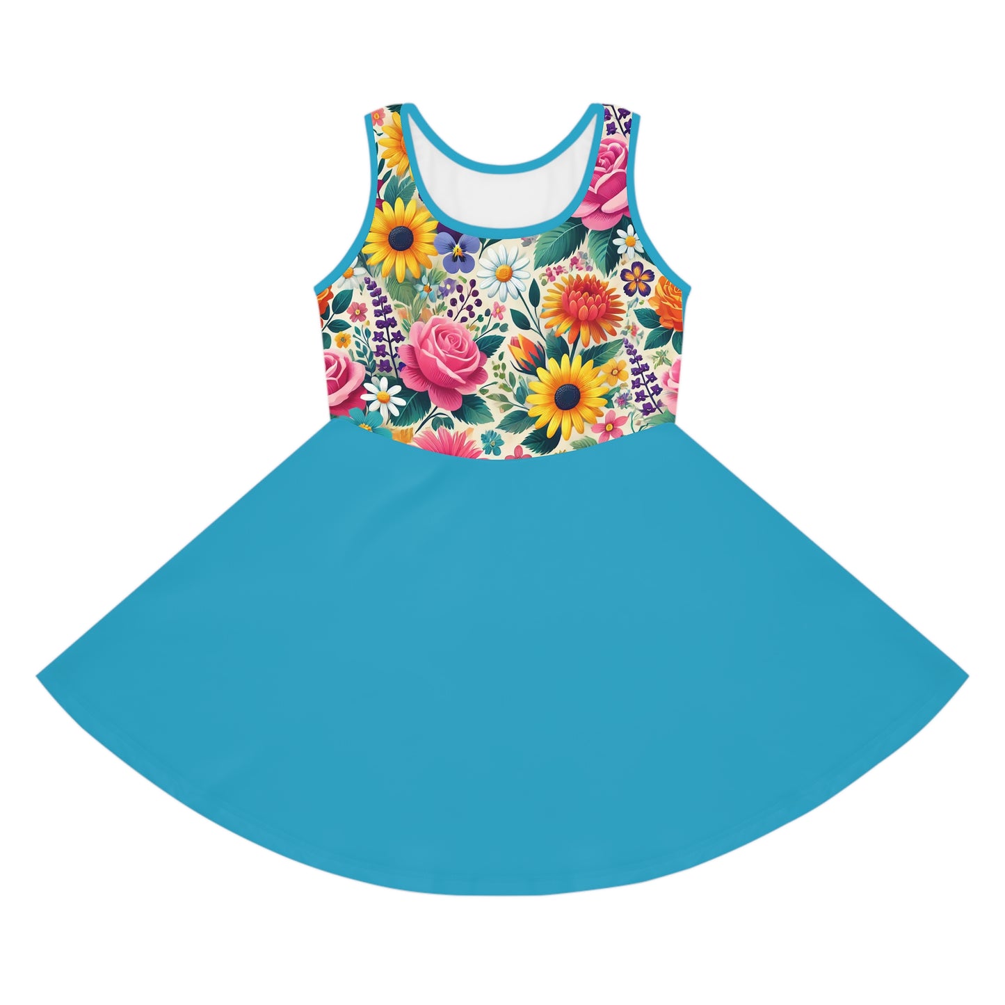 Girls' Sleeveless Sundress (AOP)