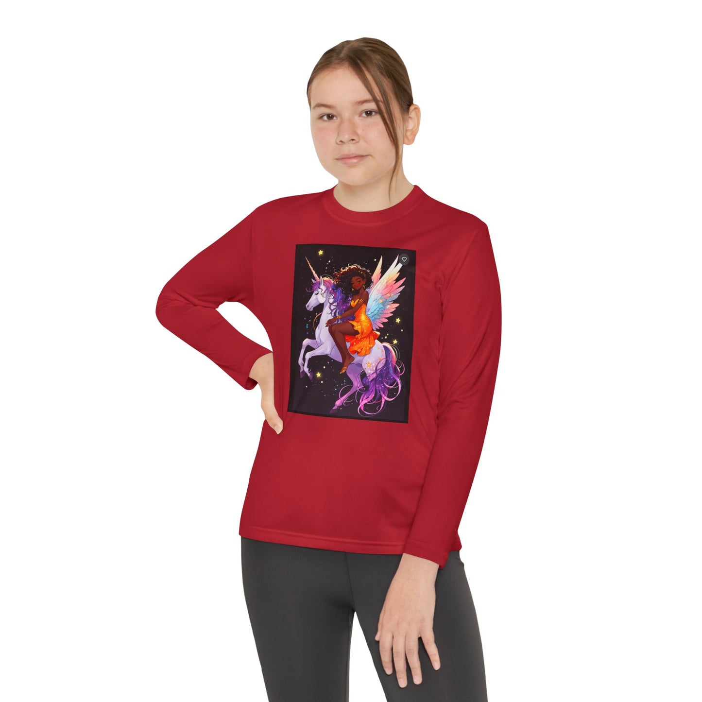Magical Unicorn Youth Long Sleeve Tee - Vibrant Fantasy Design for Kids