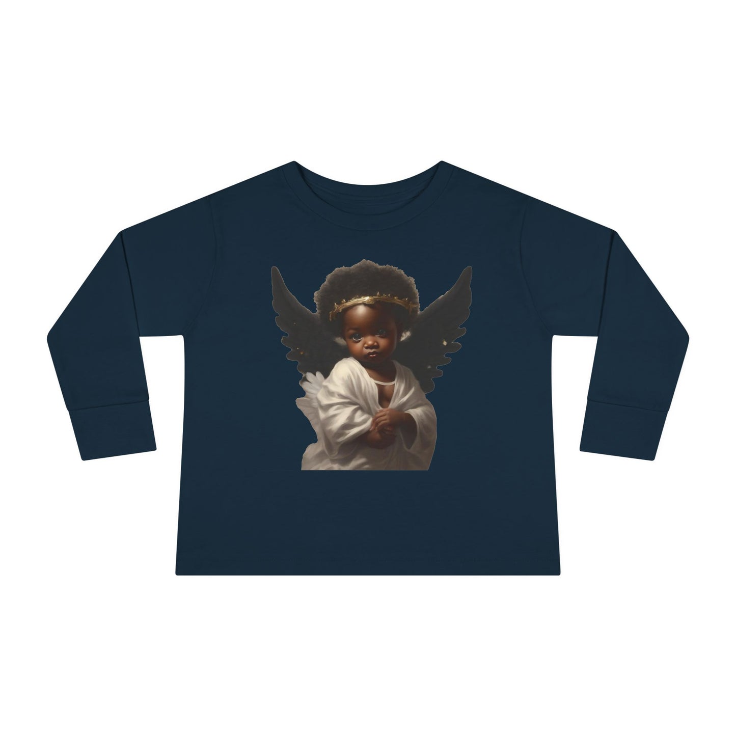 Angel Wings Toddler Long Sleeve Tee - Adorable Kids Graphic Shirt