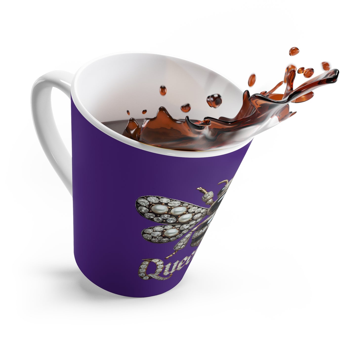 Chic Queen Bee Latte Mug - Empowering Coffee Cup for Her