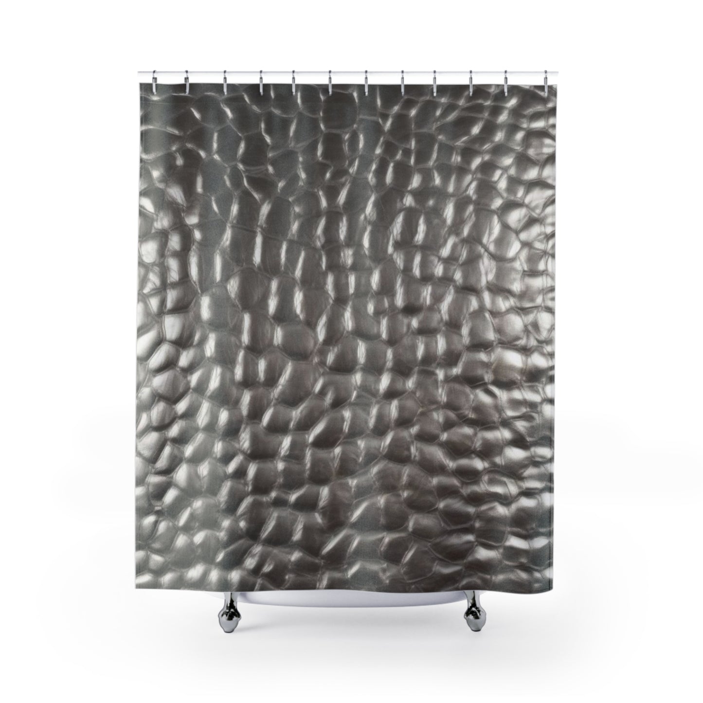 Modern Textured Shower Curtain - Minimalist Bathroom Decor