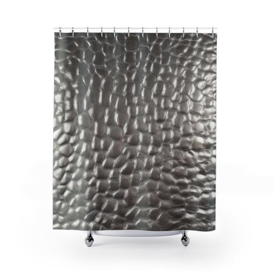 Modern Textured Shower Curtain - Minimalist Bathroom Decor