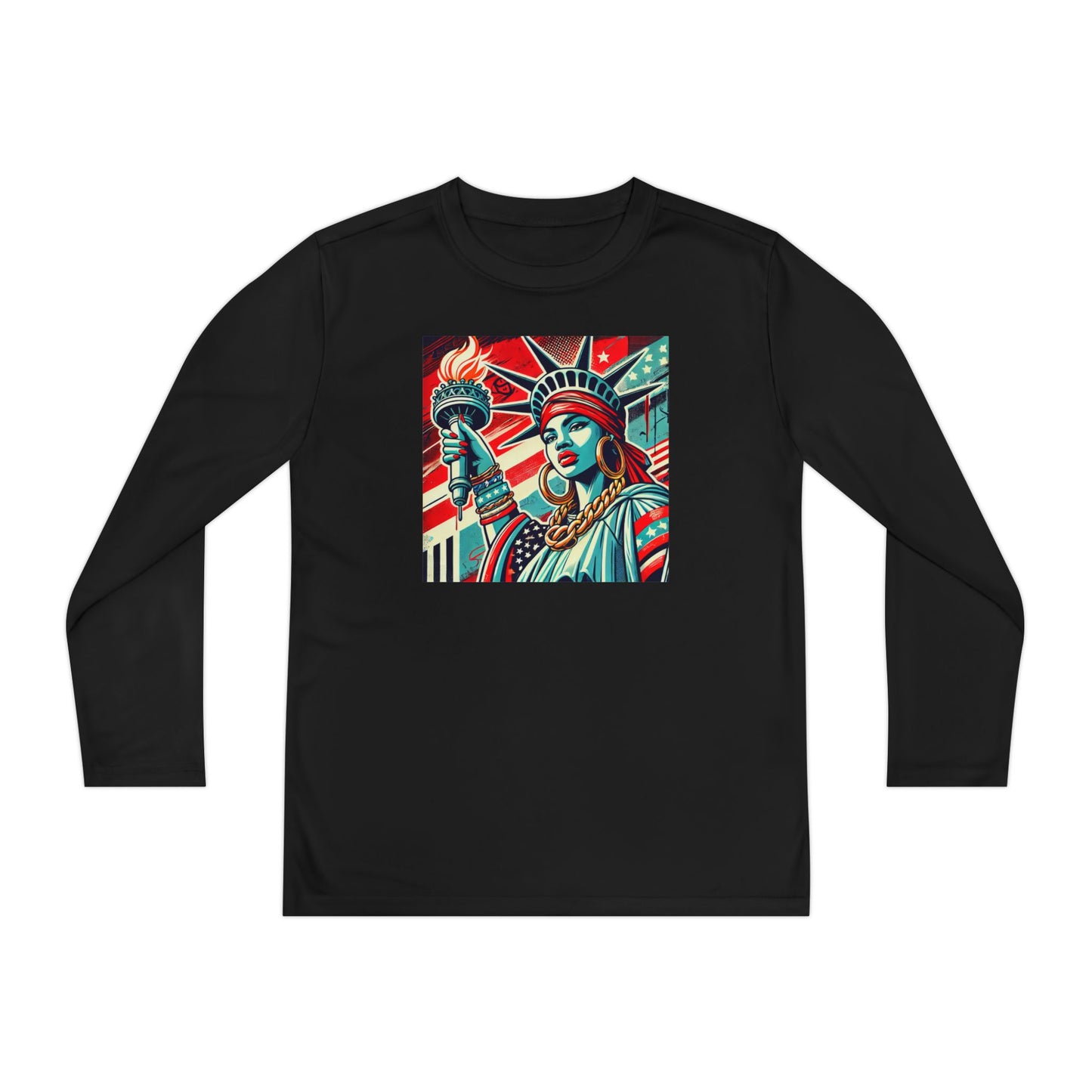 Youth Long Sleeve Tee - Statue of Liberty Graphic - Adventure Ready Apparel