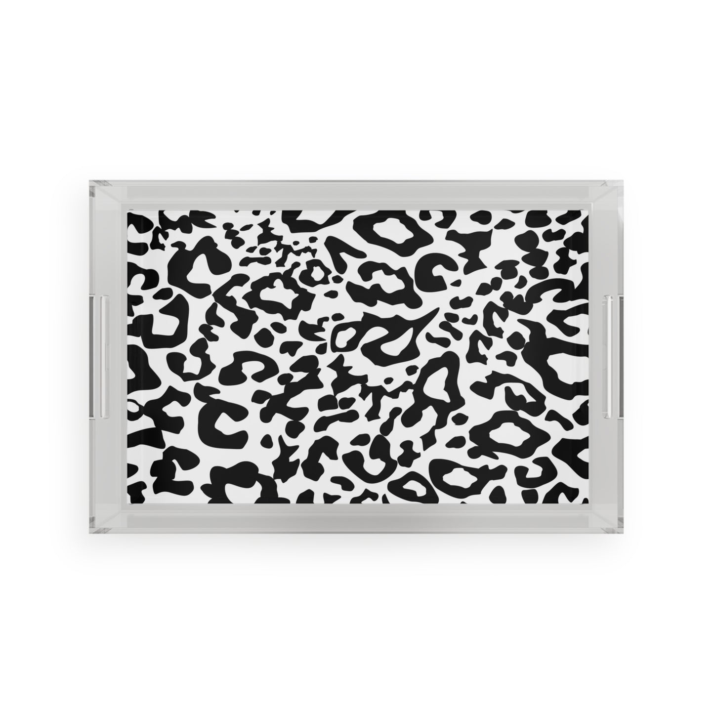 Black and White Animal print Acrylic Serving Tray