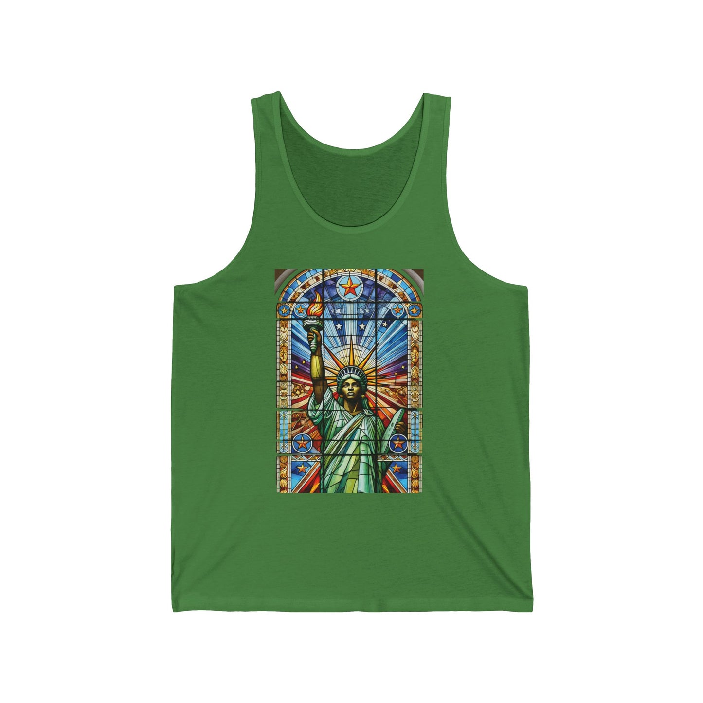 Statue of Liberty Unisex Jersey Tank - Patriotic Summer Apparel