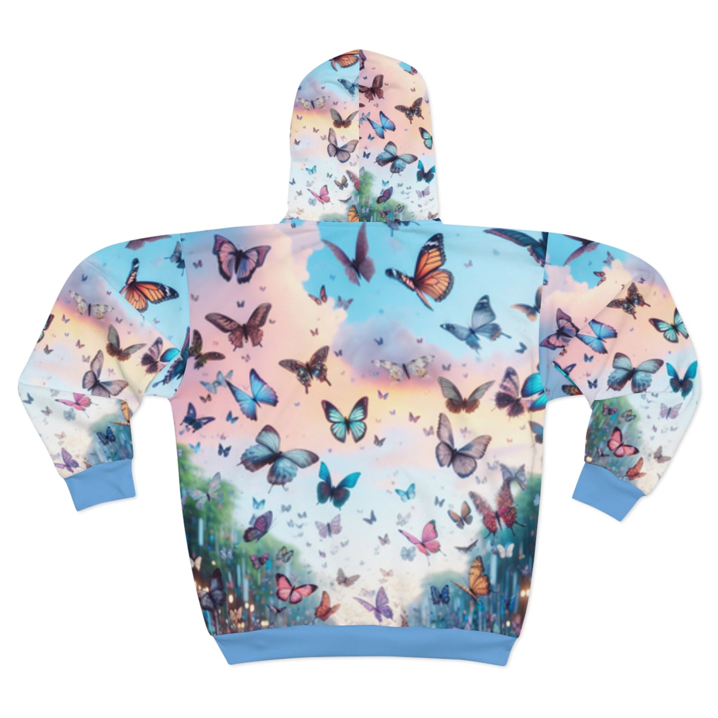 Butterfly Dreams Unisex Zip Hoodie - Embrace Nature's Beauty