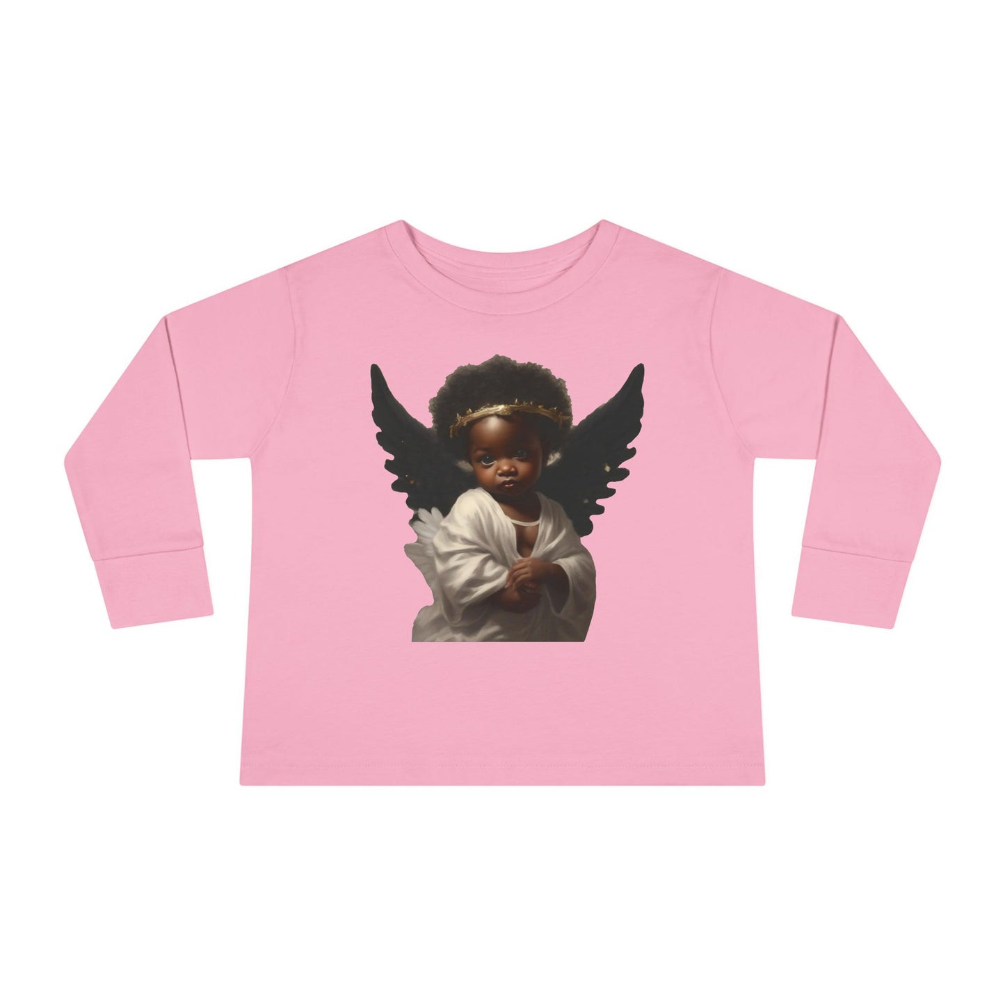 Angel Wings Toddler Long Sleeve Tee - Adorable Kids Graphic Shirt