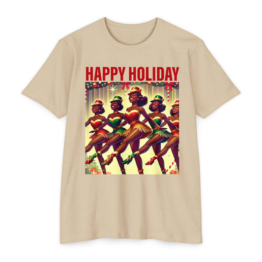 Vintage Holiday Dance Graphic T-Shirt - Happy Holidays Celebration Tee