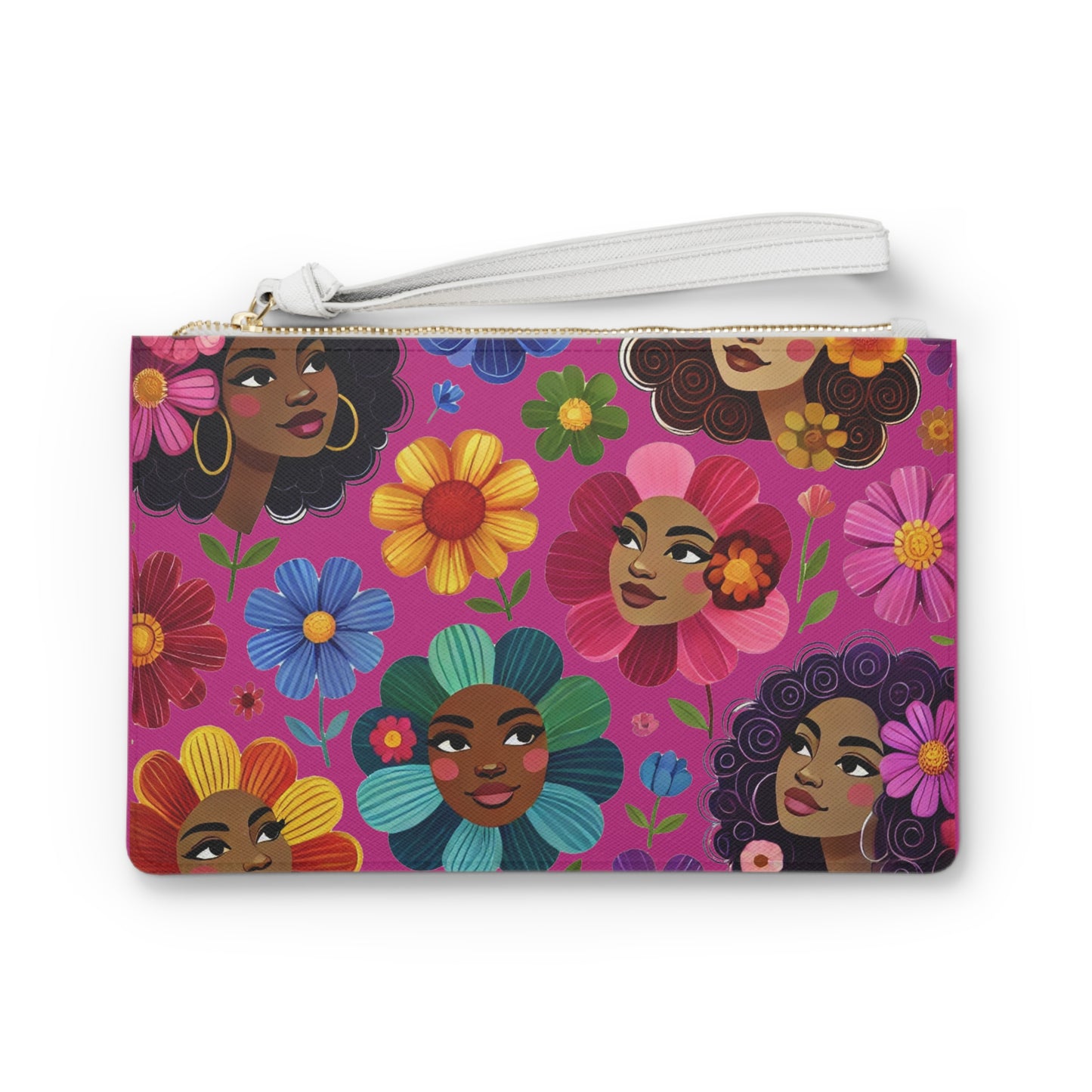 Floral Patterned Clutch Bag – Vibrant Art for Fashionable Women