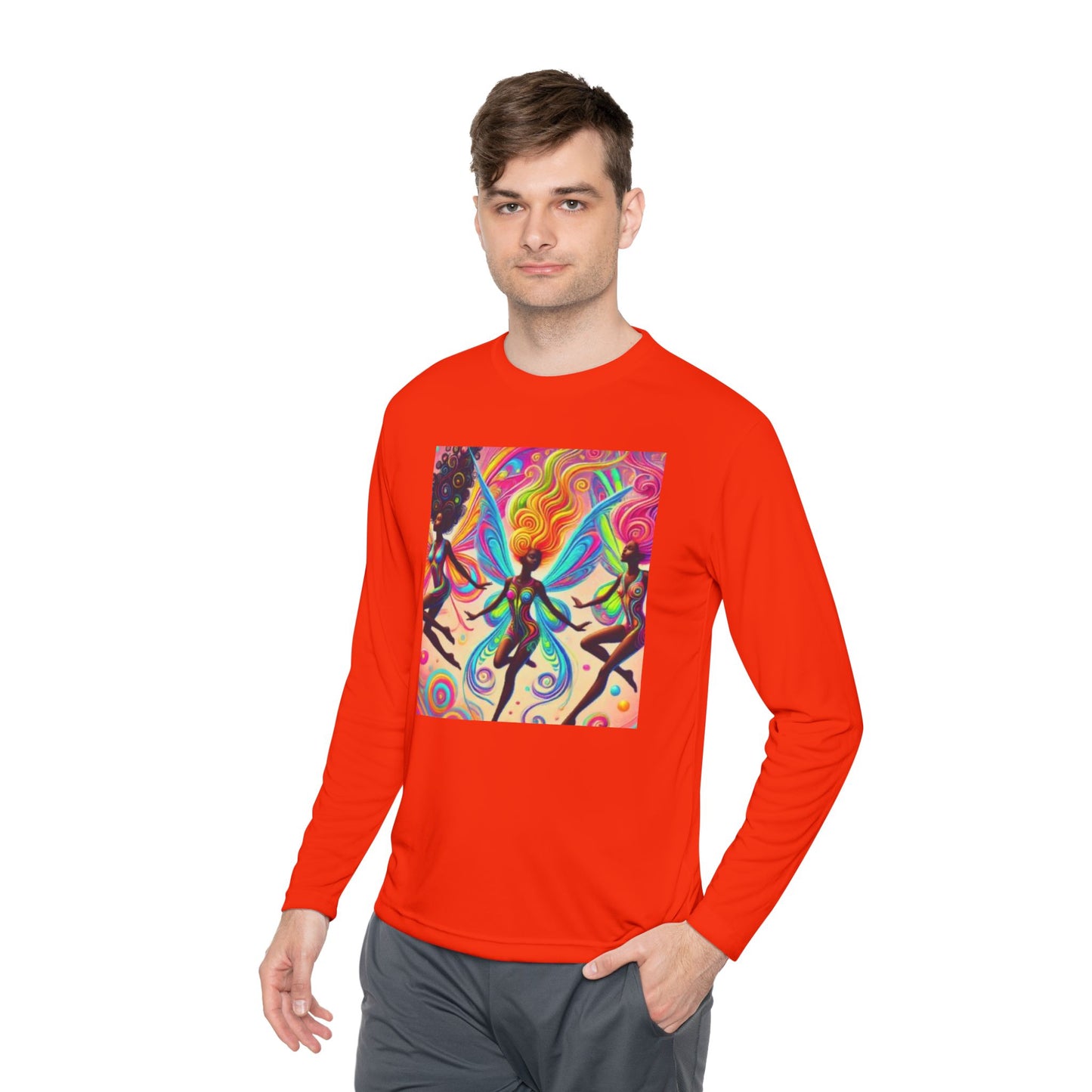 Colorful Dance Art Unisex Lightweight Long Sleeve Tee - Perfect for Festivals & Celebrations