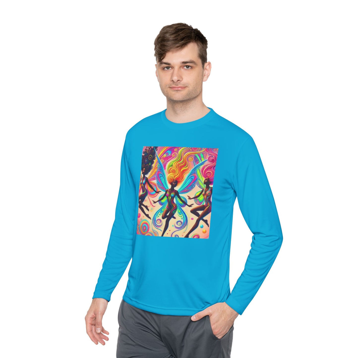 Colorful Dance Art Unisex Lightweight Long Sleeve Tee - Perfect for Festivals & Celebrations