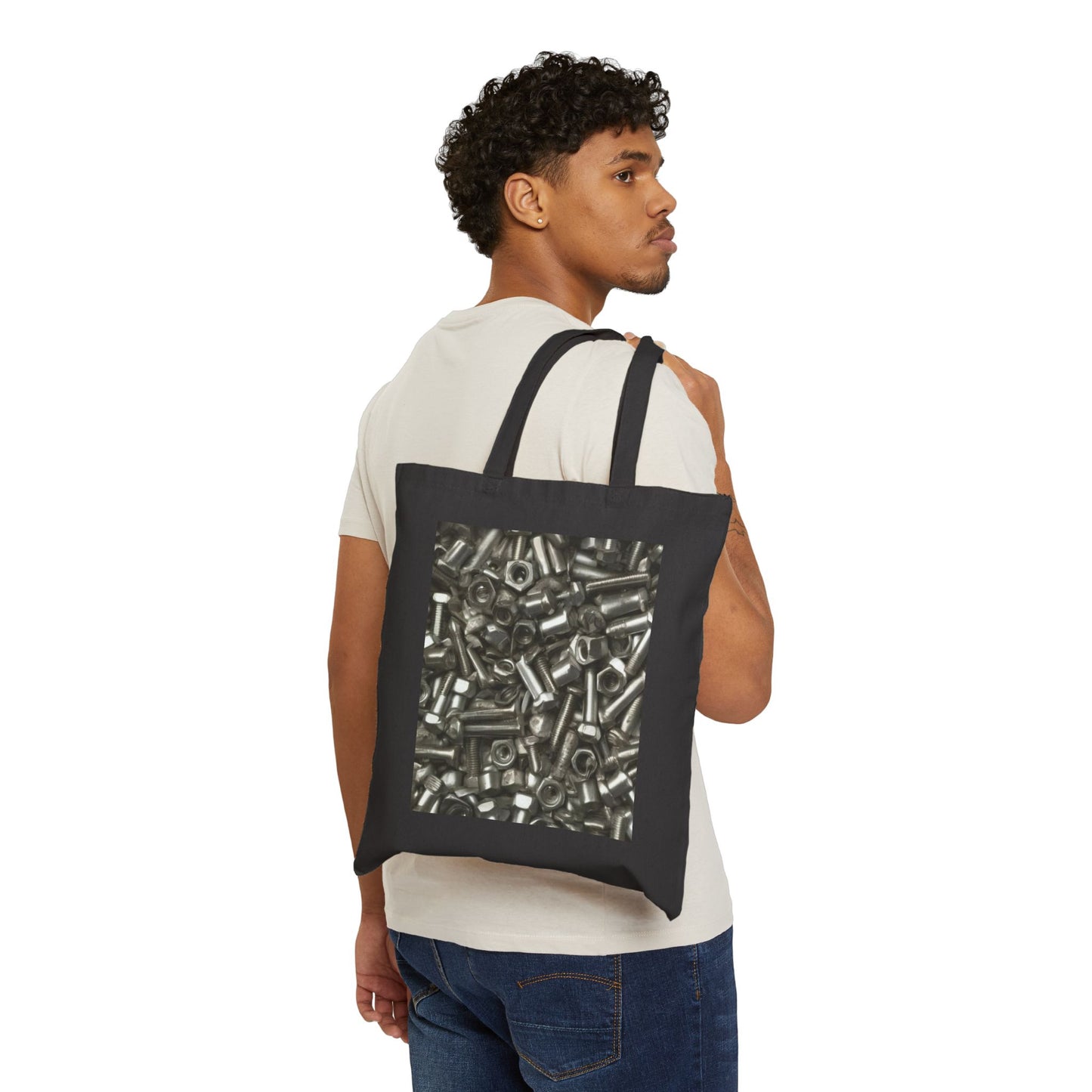 Industrial Chic Cotton Canvas Tote Bag | Perfect for Everyday Use