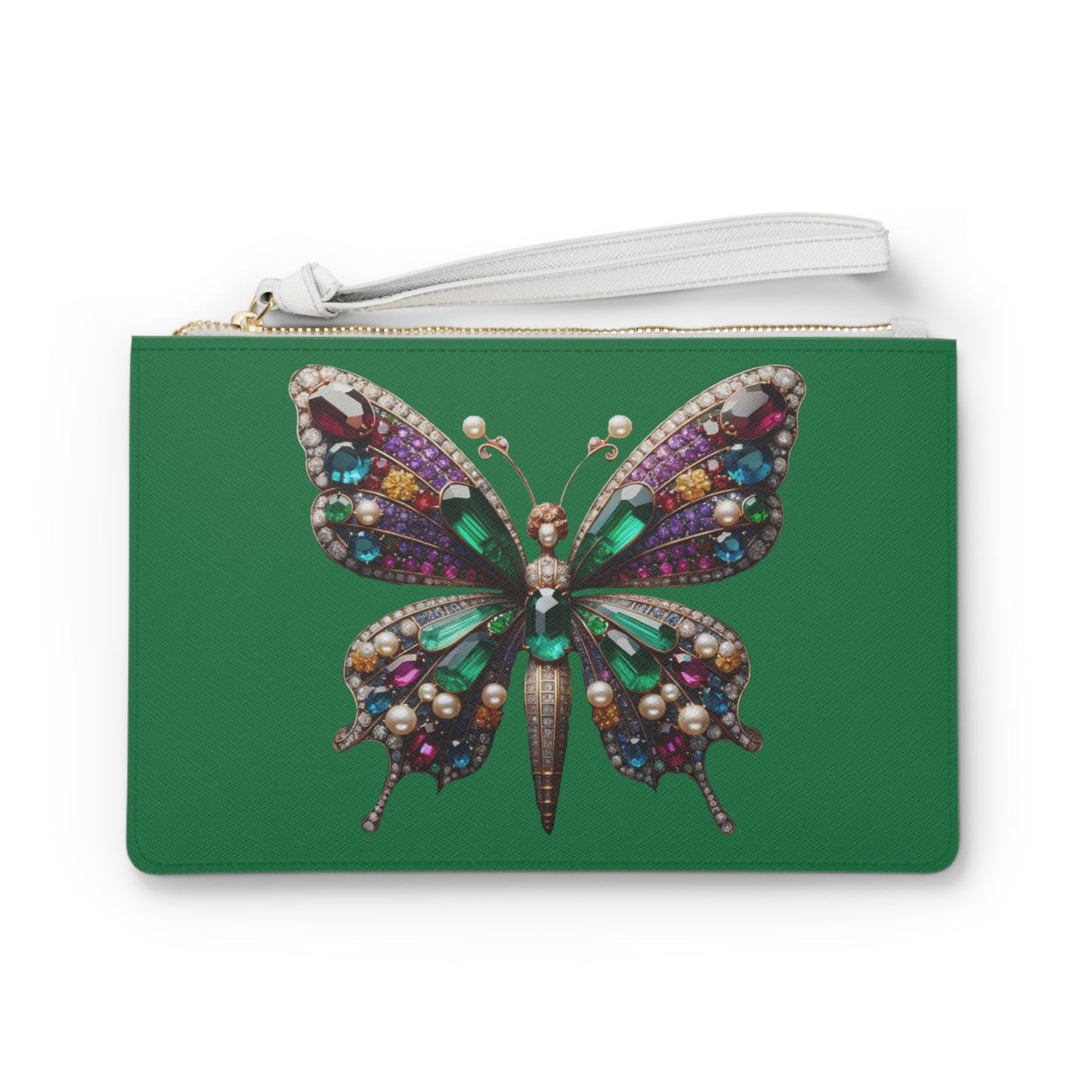 Elegant Butterfly Clutch Bag - Stylish Green Accessory for Celebrations