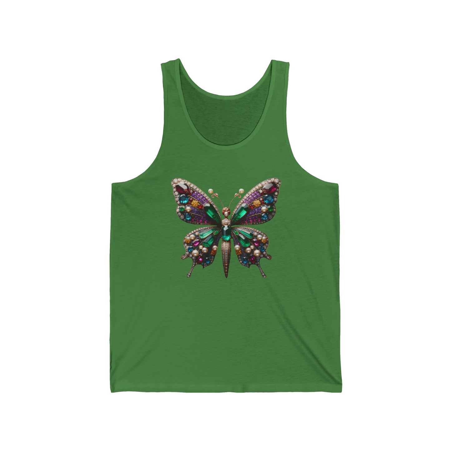 Colorful Butterfly Unisex Jersey Tank - Vibrant Summer Apparel