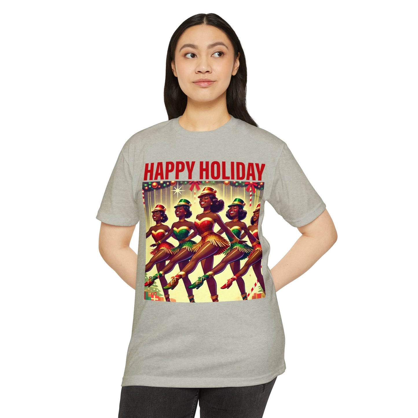 Vintage Holiday Dance Graphic T-Shirt - Happy Holidays Celebration Tee