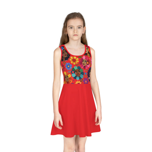 Girls' Sleeveless Sundress (AOP)