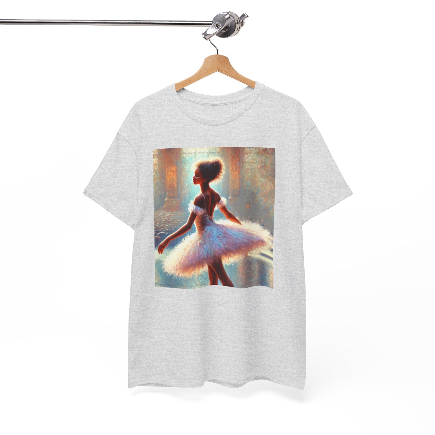 Elegant Ballerina Unisex Heavy Cotton Tee - Artistic Dance T-Shirt for Ballet Lovers