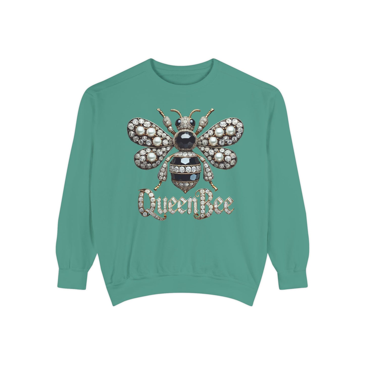 Artistic Garment-Dyed Unisex Sweatshirt - Abstract Ocean Design