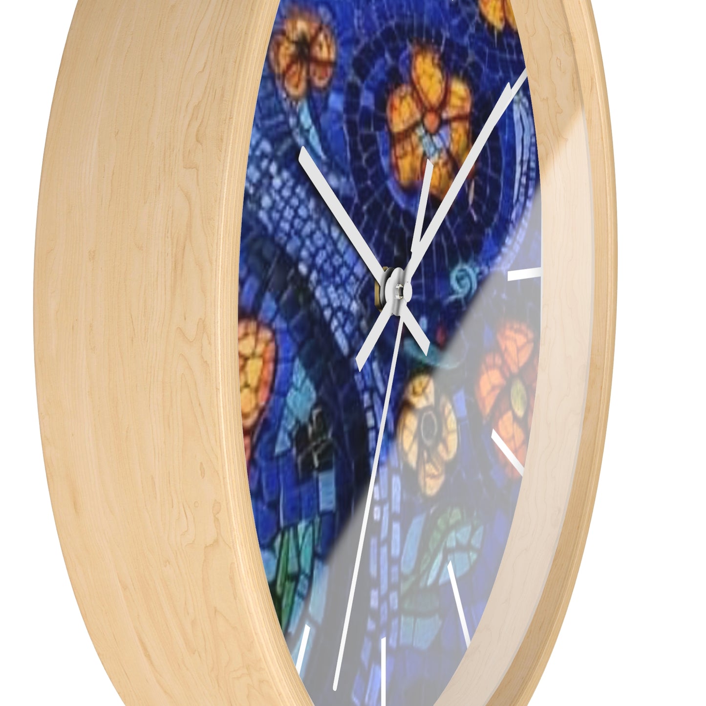 Mosaic Floral Wall Clock - Artistic Home Decor