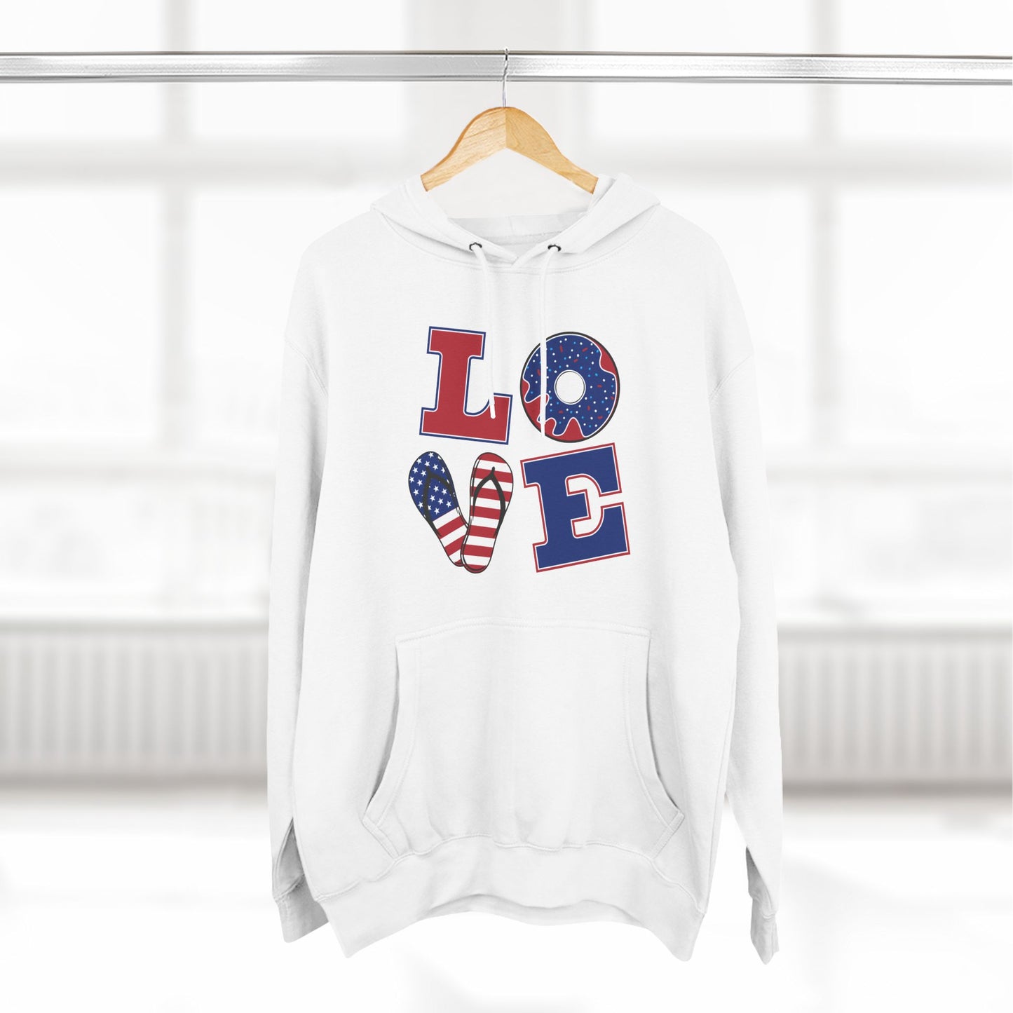 Three-Panel Fleece Hoodie