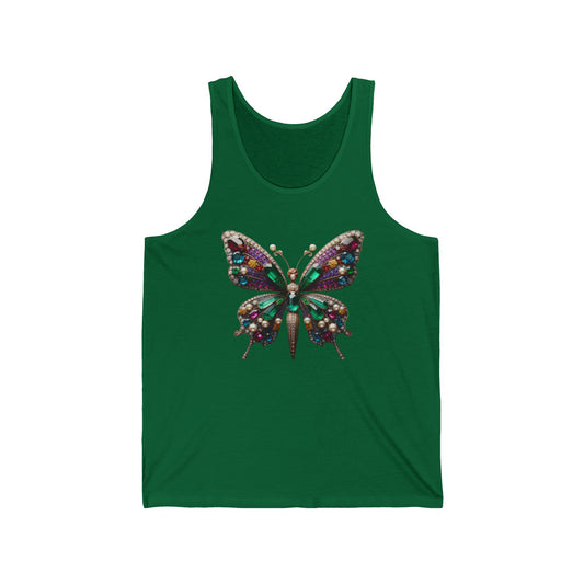 Colorful Butterfly Unisex Jersey Tank - Vibrant Summer Apparel