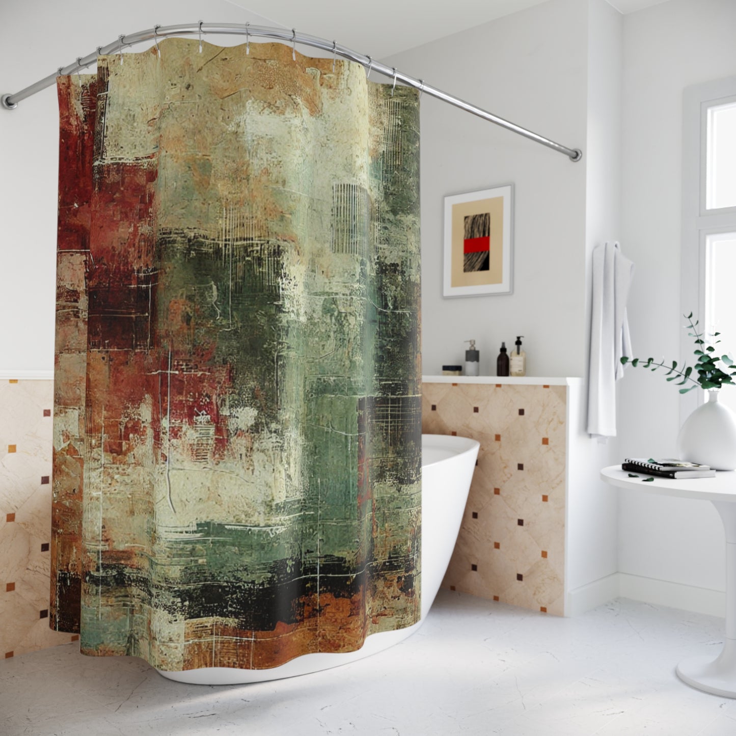 Abstract Art Shower Curtain - Modern Artistic Décor for Your Bathroom