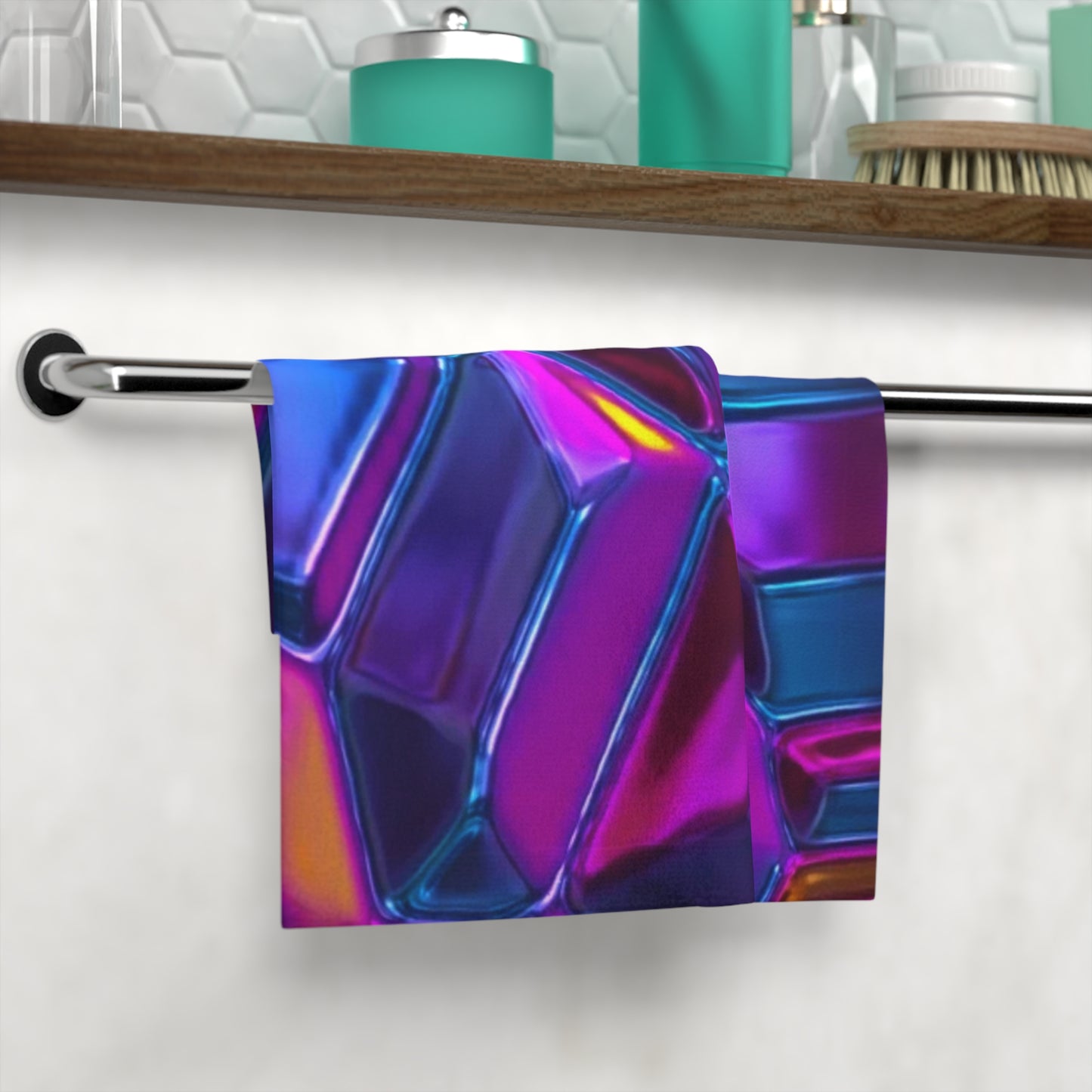 Vibrant Holographic Face Towel | Perfect for Self-Care & Festivals