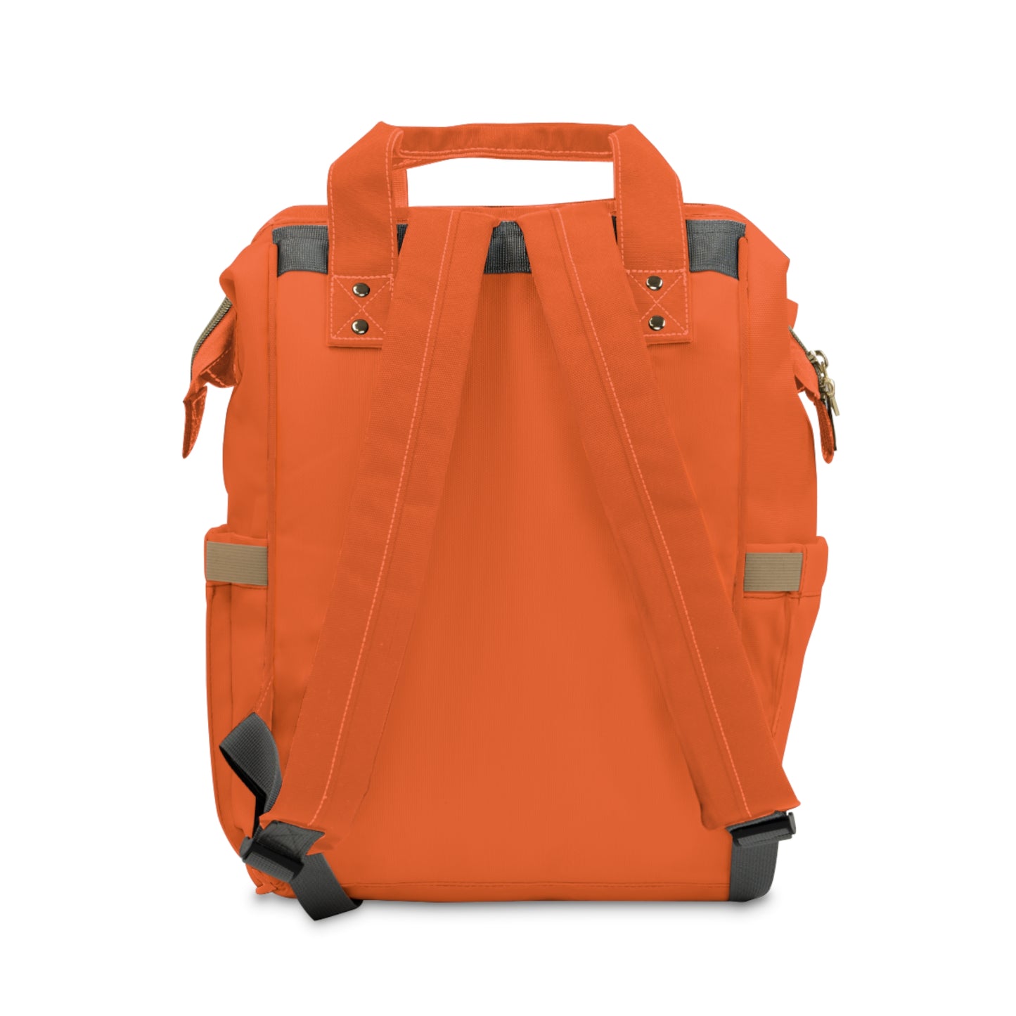 Orange Multifunctional Diaper Backpack with Angel Design – Stylish Baby Care Essential