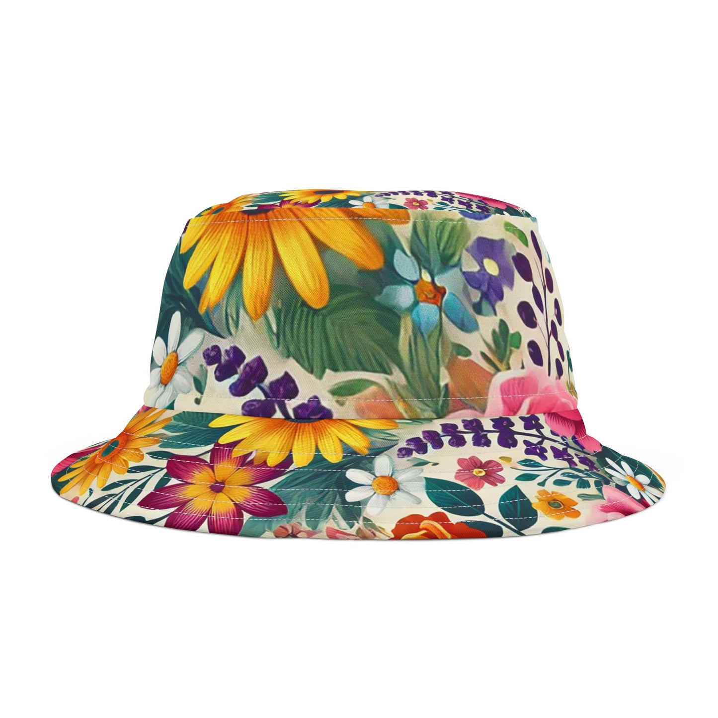 Vibrant Floral Bucket Hat - Perfect for Summer Festivals and Outdoor Fun