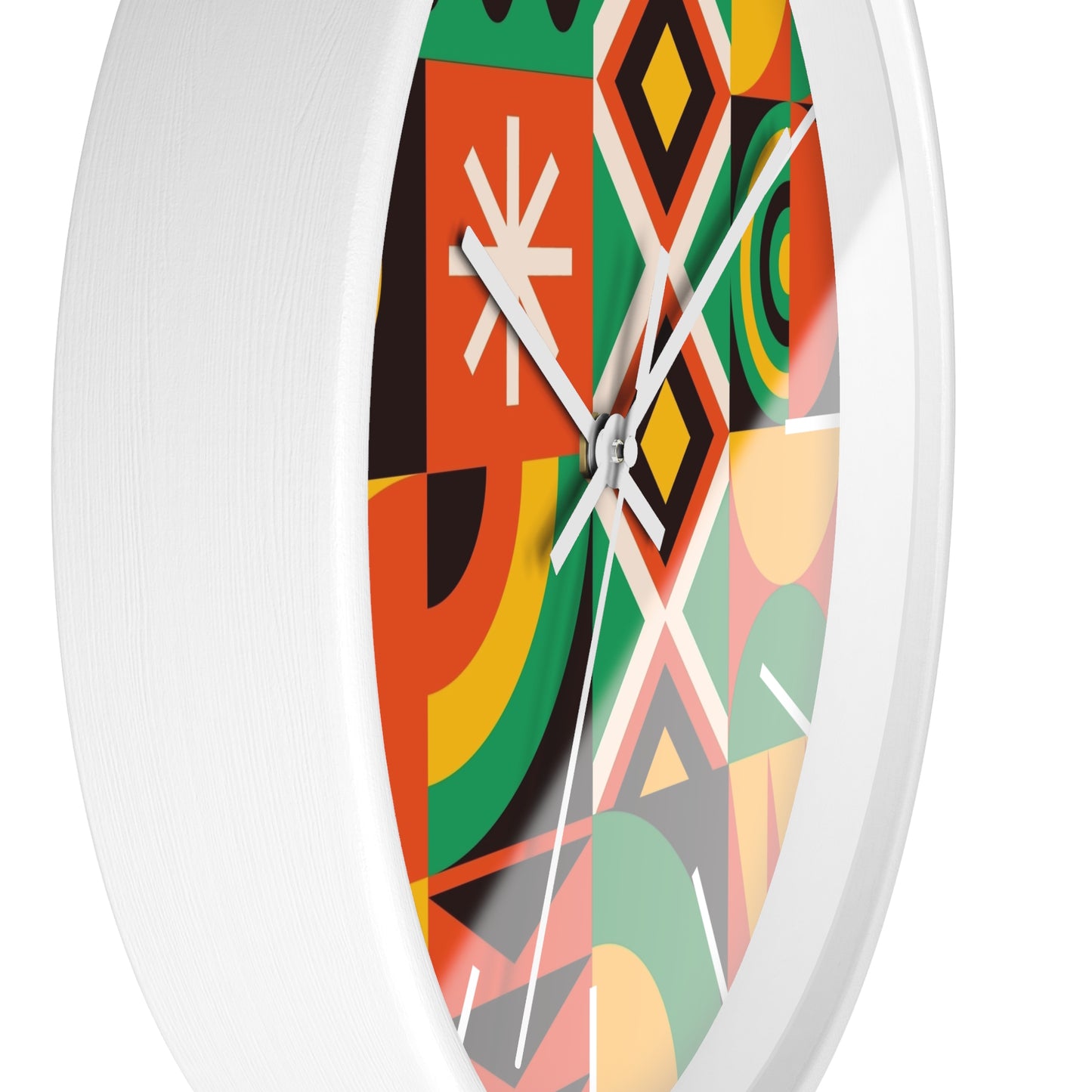 Vibrant Geometric Wall Clock - Colorful Modern Home Decor