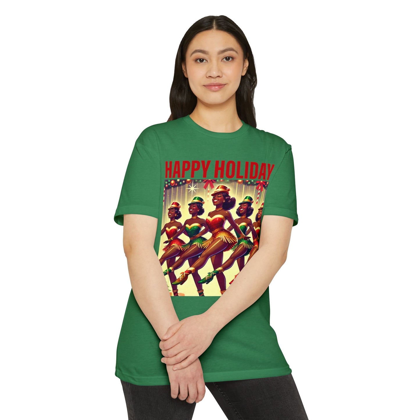 Vintage Holiday Dance Graphic T-Shirt - Happy Holidays Celebration Tee