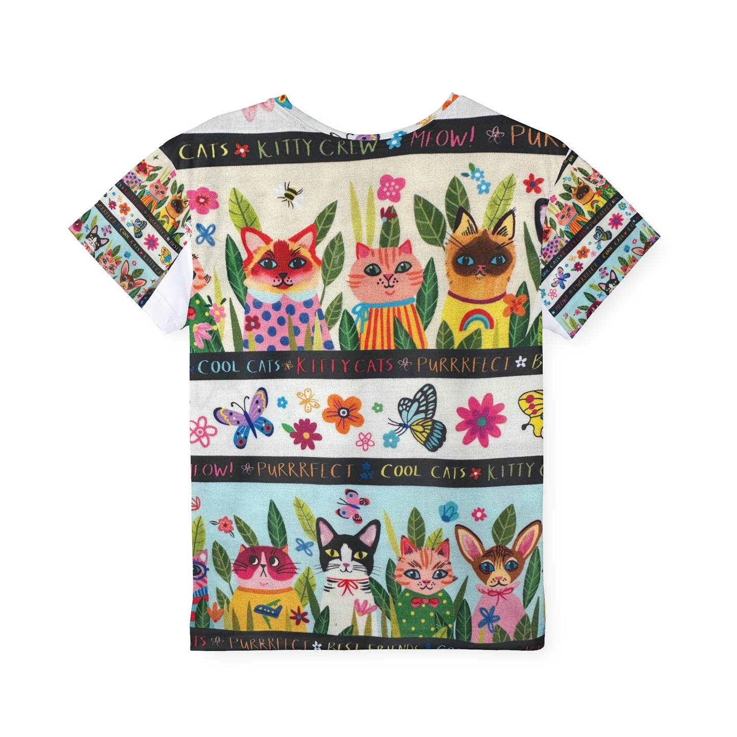 Colorful Cat-Themed Kids Sports Jersey - Perfect for Playtime and Celebrations