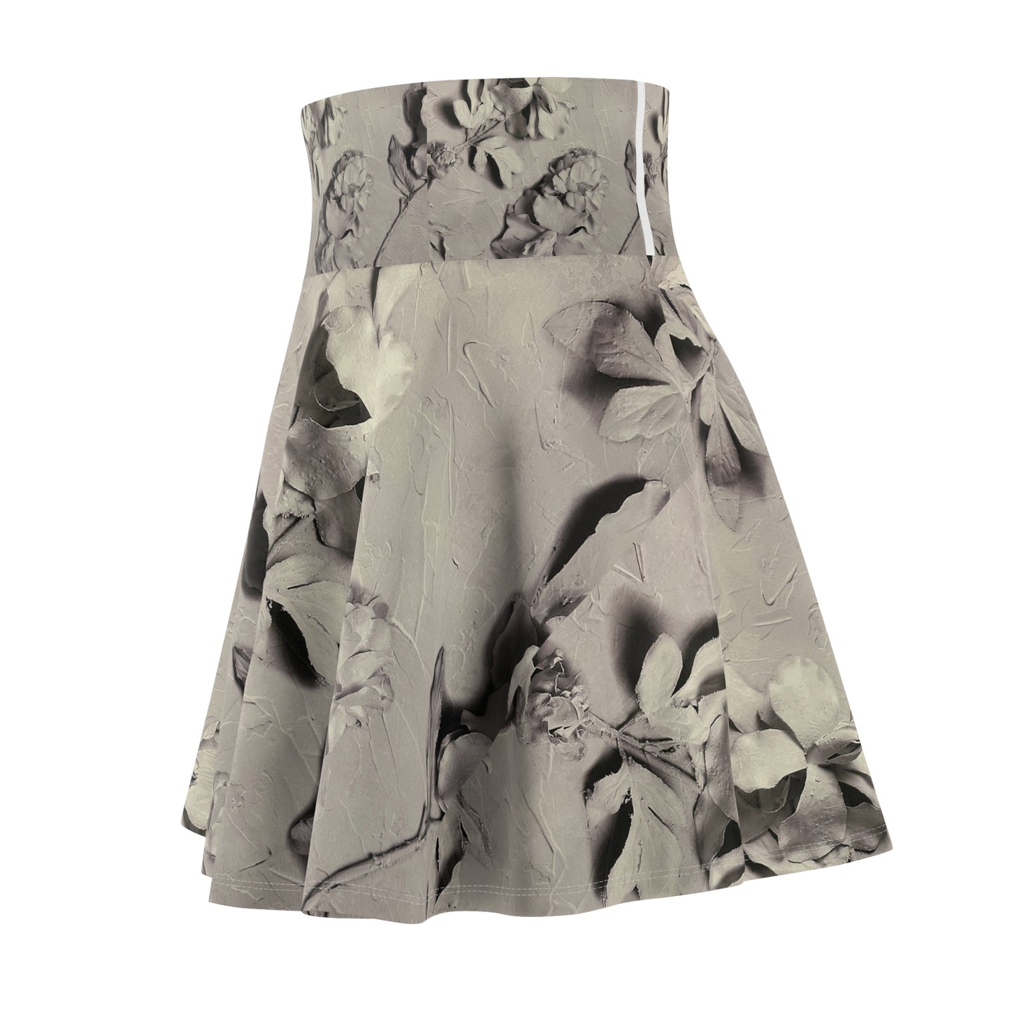 Floral Textured Women's Skater Skirt - Elegant & Versatile Summer Fashion