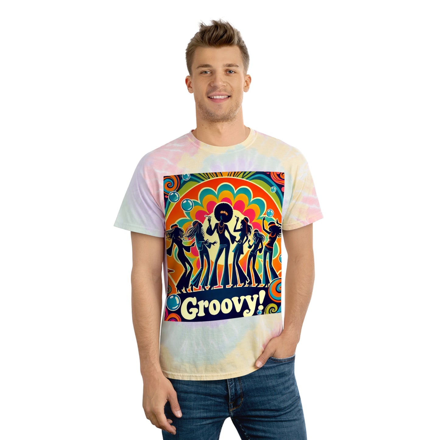 Groovy Tie-Dye Tee - Retro Vibe T-Shirt for Music Lovers