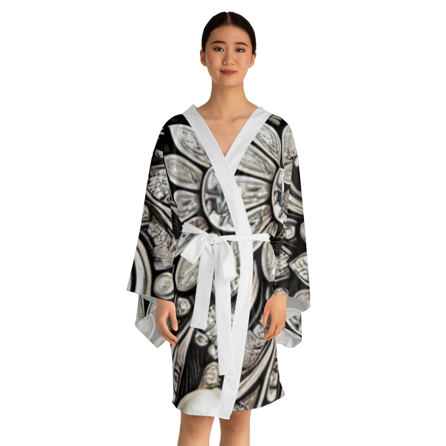 Long Sleeve Kimono Robe (AOP)