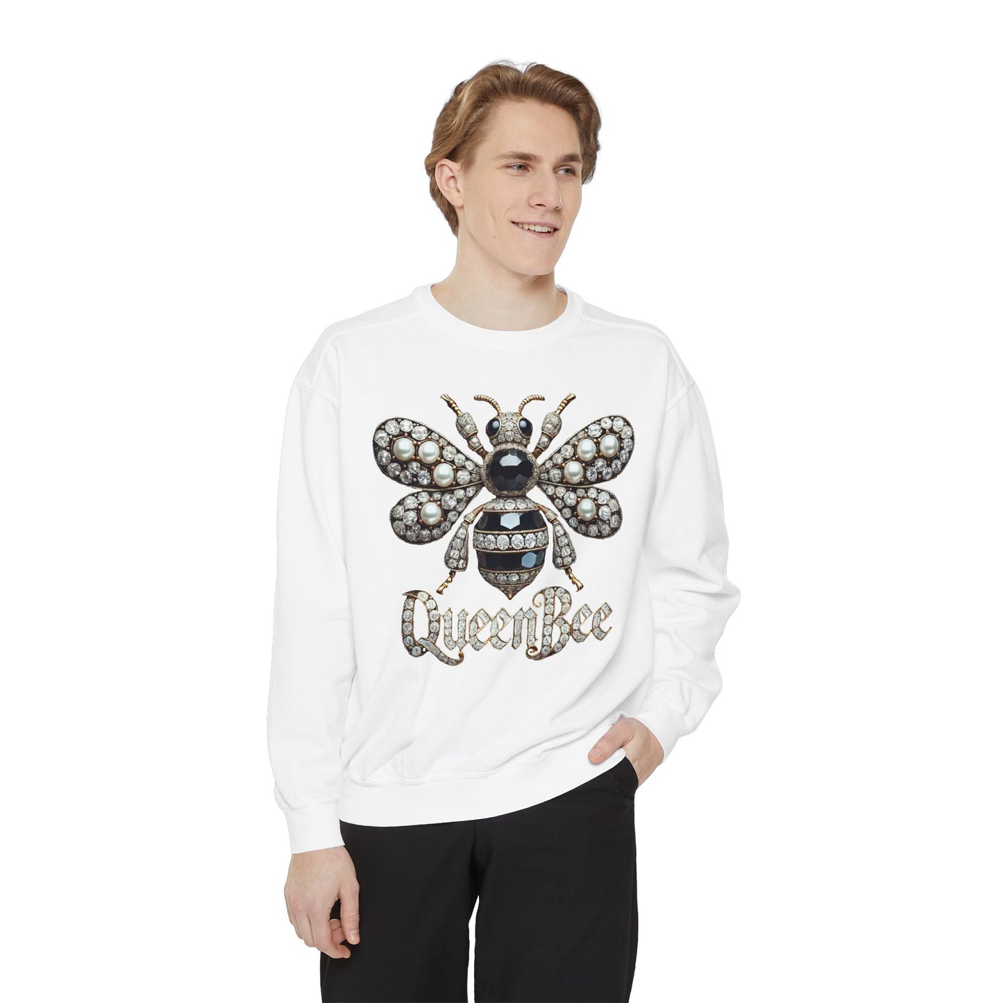 Artistic Garment-Dyed Unisex Sweatshirt - Abstract Ocean Design