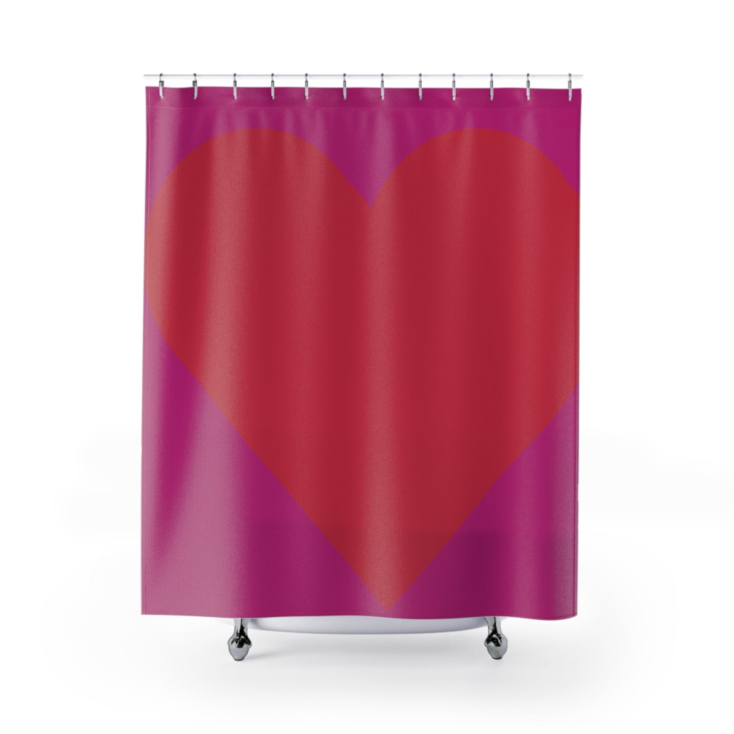 Bold Red Heart Shower Curtain - Perfect for Valentine's Day and Romantic Decor