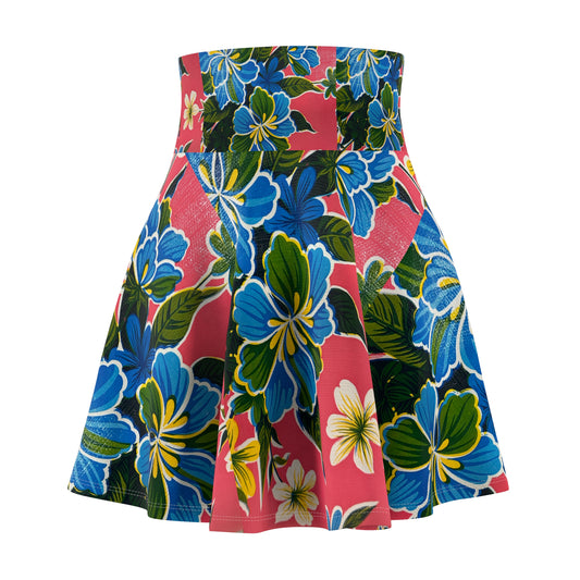 Tropical Floral Women's Skater Skirt – Vibrant Summer Style