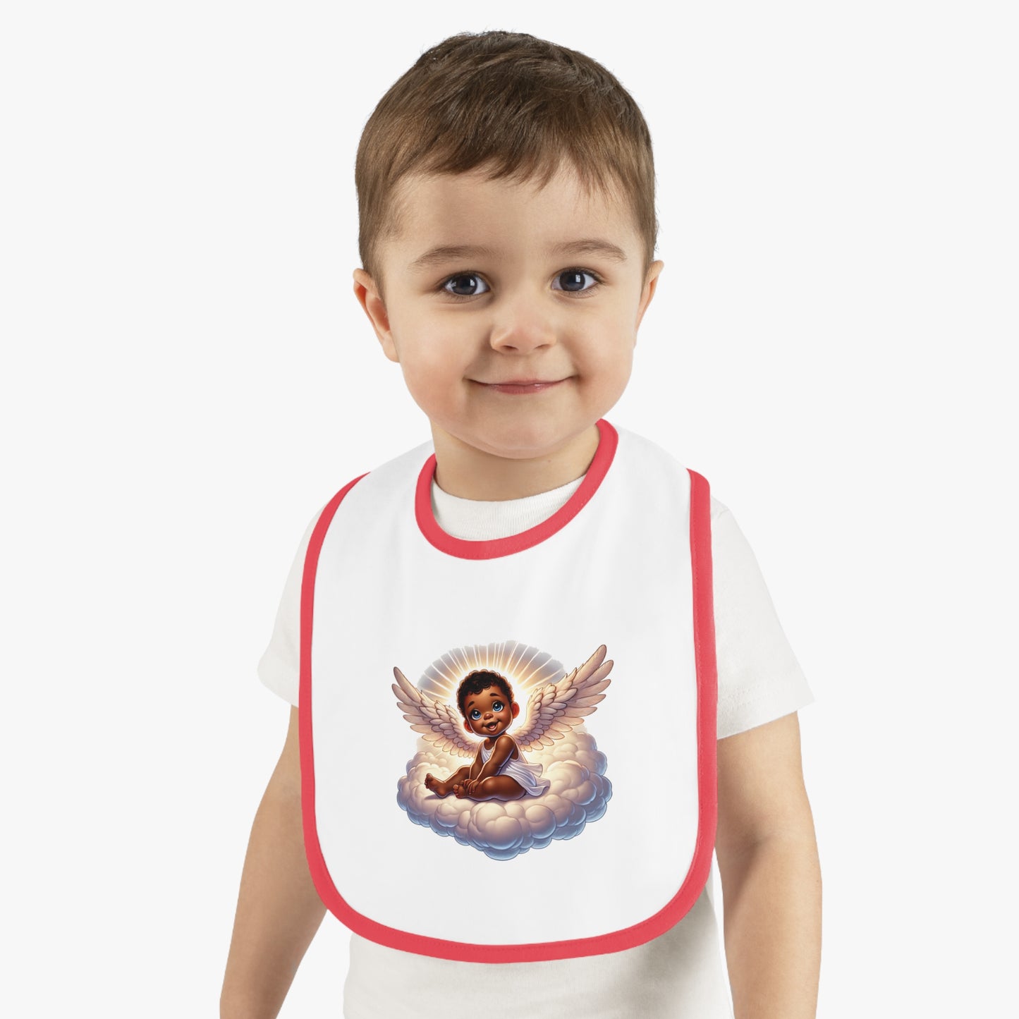 Baby Contrast Trim Jersey Bib
