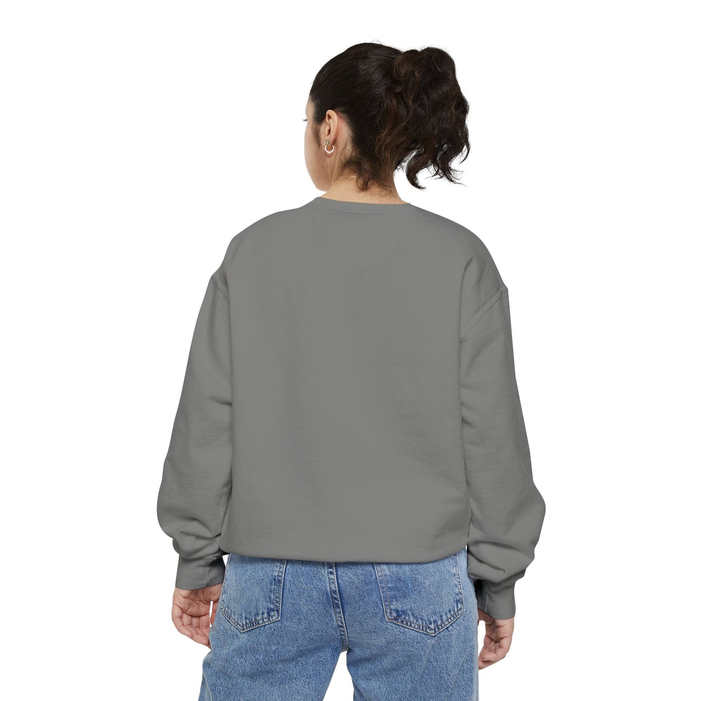 Colorful Stained Glass Flower Sweatshirt - Unisex Garment-Dyed Pullover