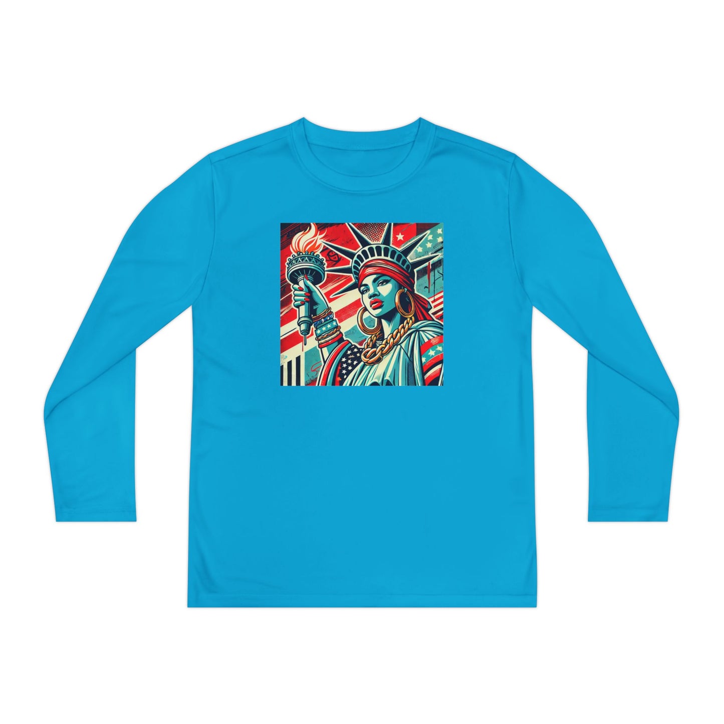 Youth Long Sleeve Tee - Statue of Liberty Graphic - Adventure Ready Apparel