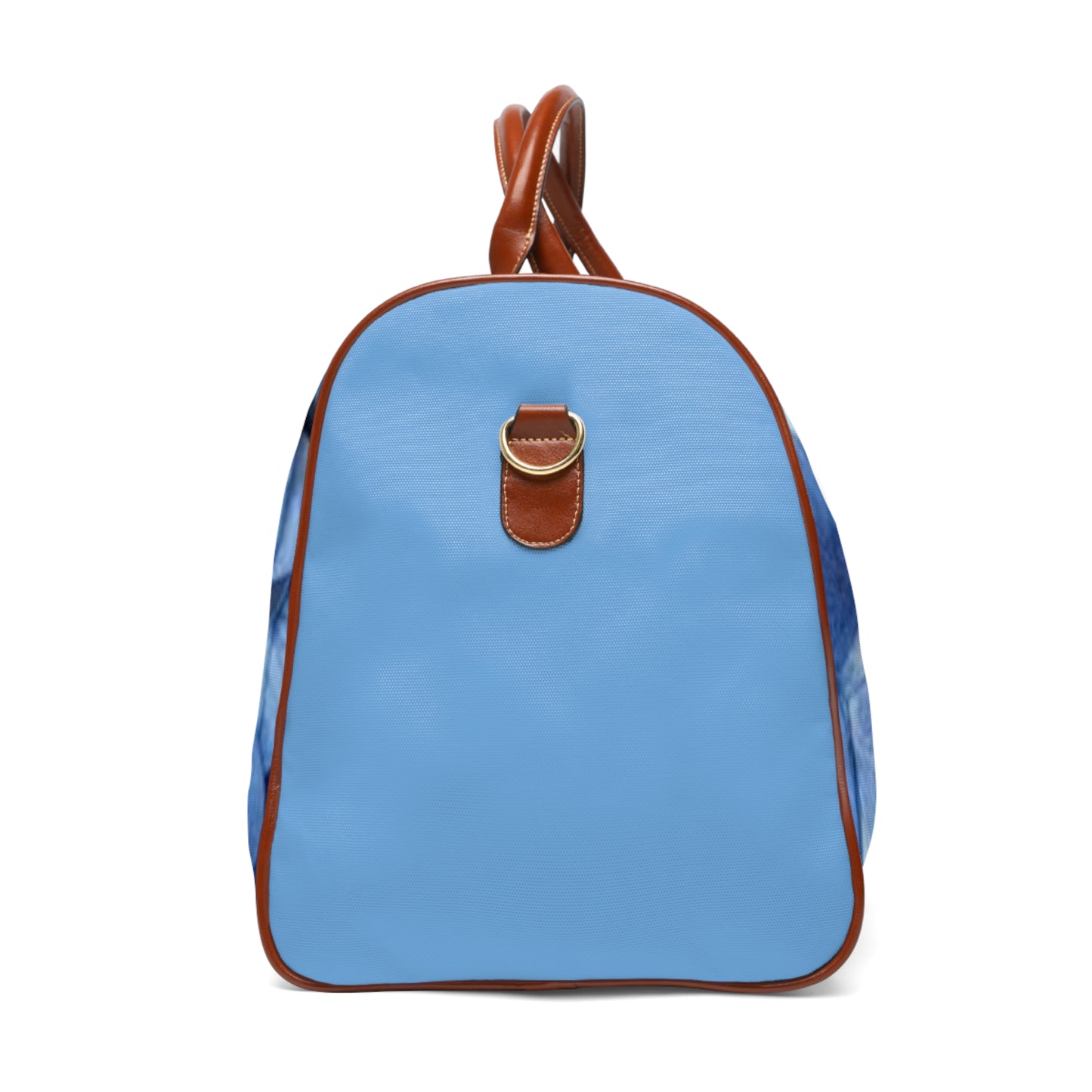 Waterproof Floral Travel Bag - Elegant Blue Hydrangea Design for Adventurers