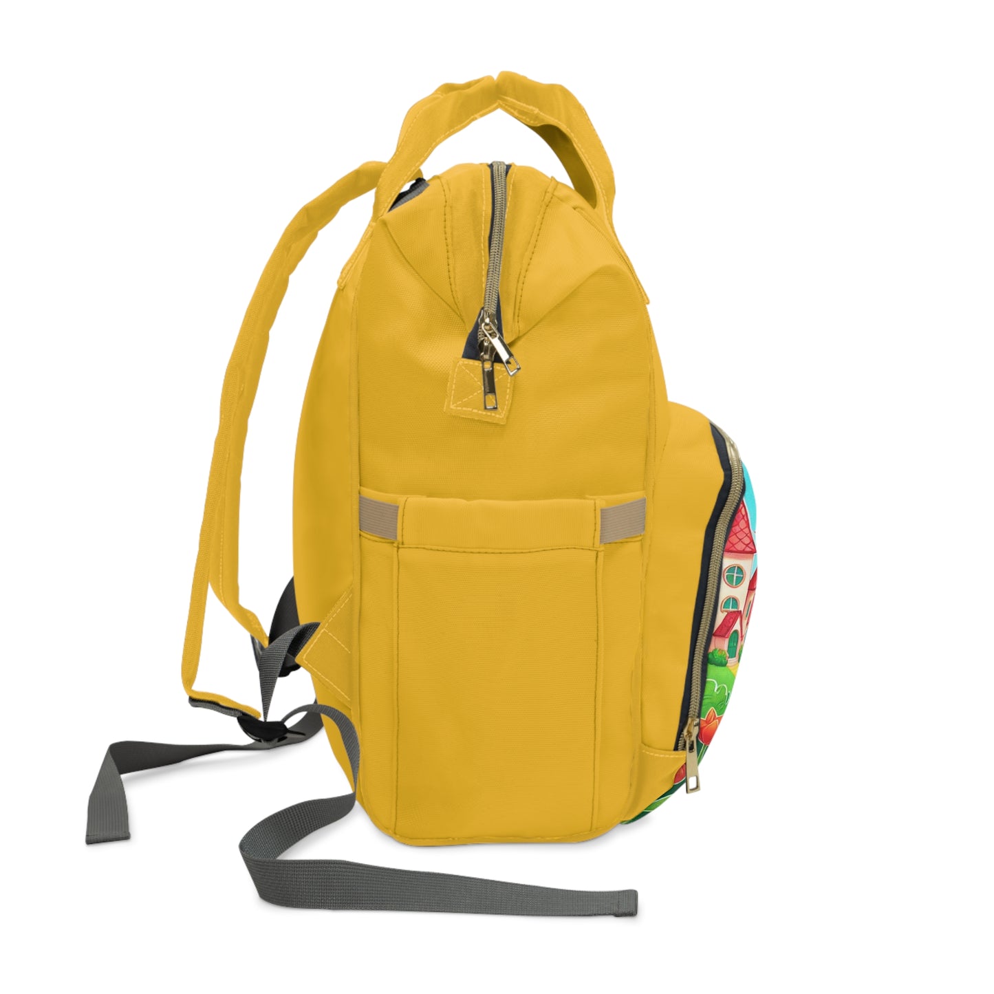 Charming Kids' Diaper Backpack with Rainbow Design