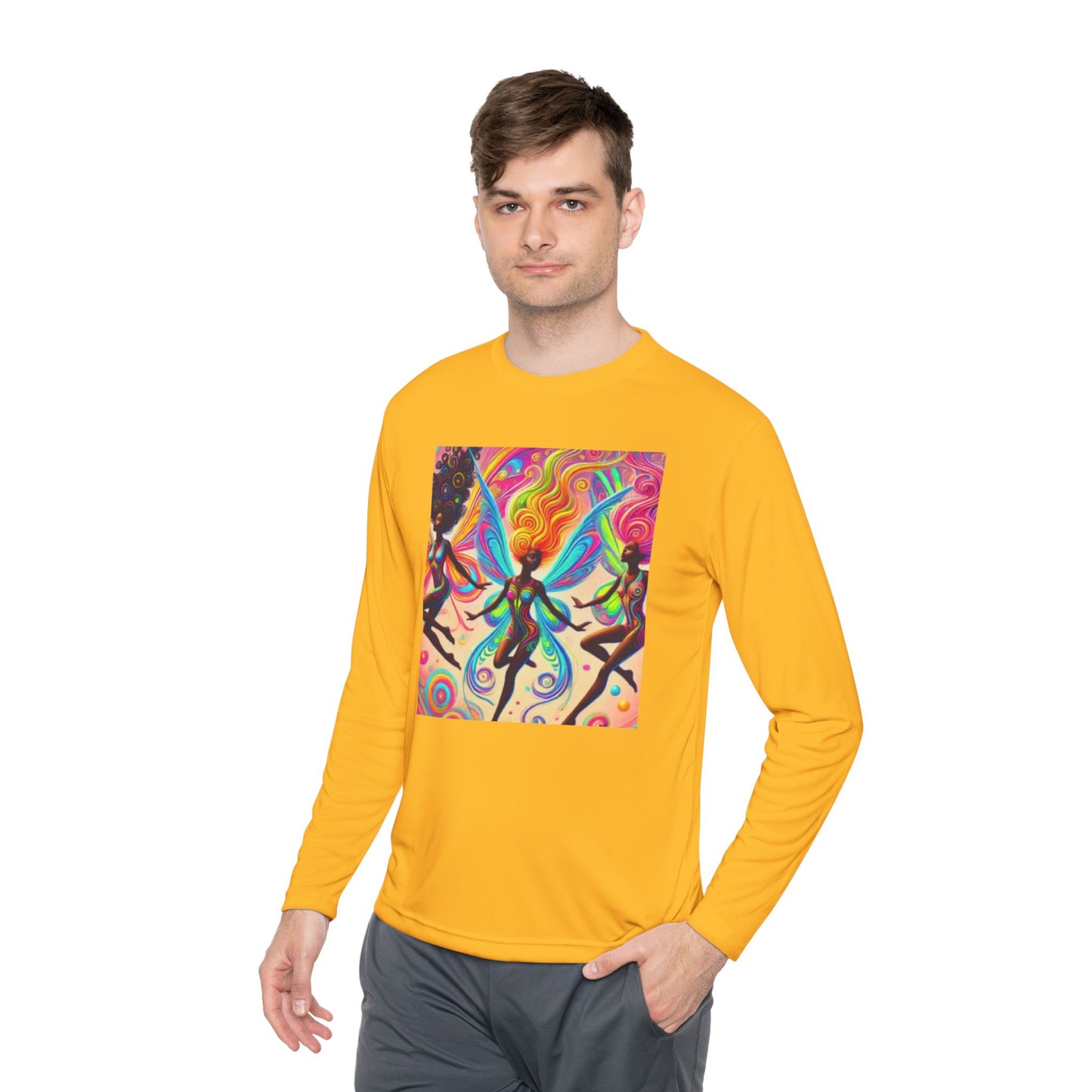 Colorful Dance Art Unisex Lightweight Long Sleeve Tee - Perfect for Festivals & Celebrations